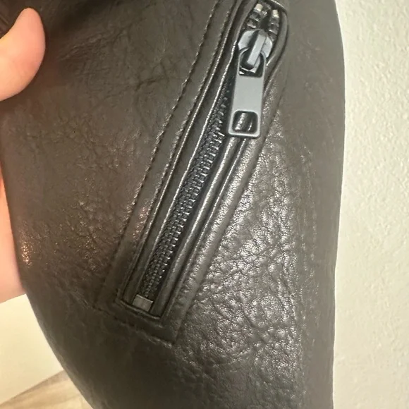 Banana Republic essential Black Leather Moto Jacket - Picture 8 of 12